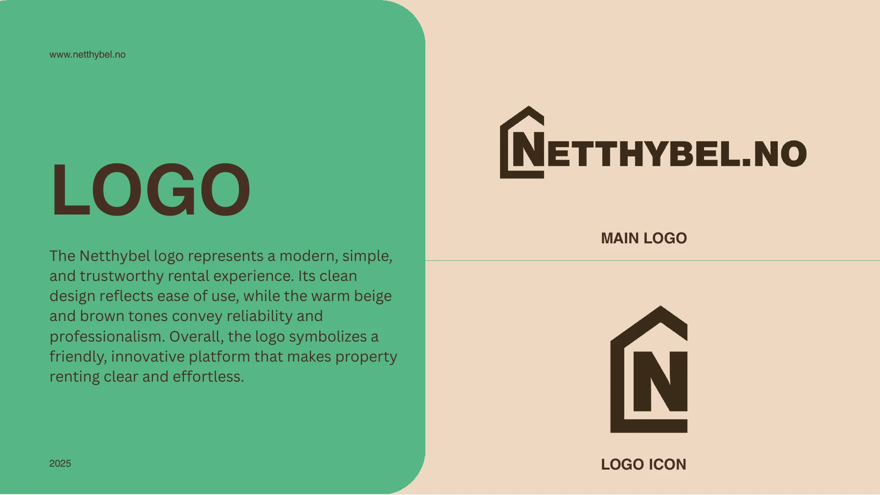 Netthybels hovedlogo og husikon fra merkevaremanualen